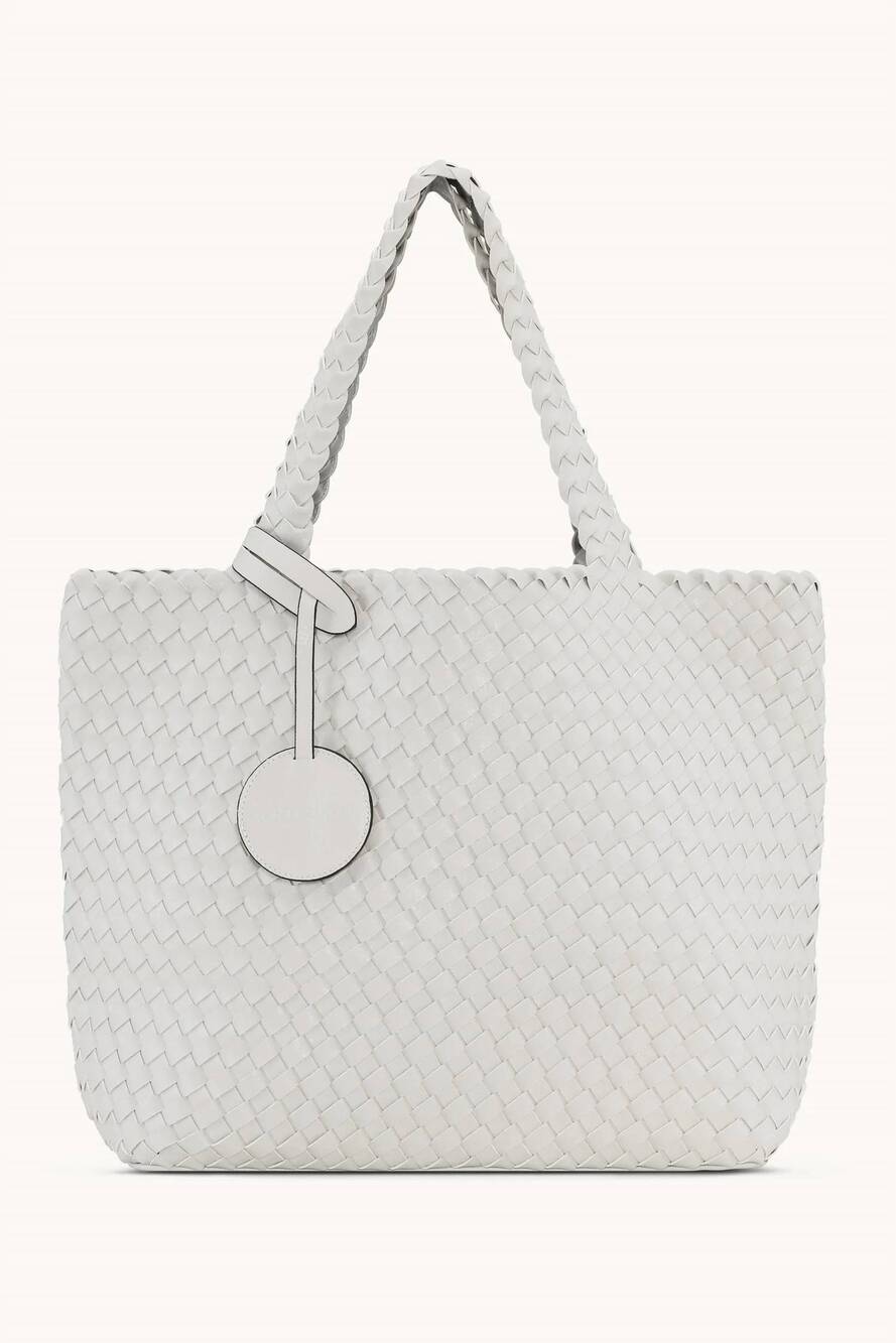 NEW ILSE JACOBSEN tote bag in silver/white